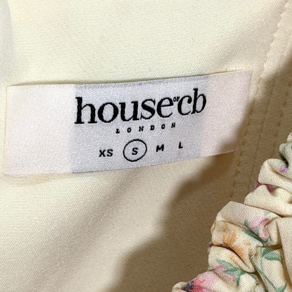 House of CB “Tallulah” Lemon Floral Puff Sleeve Midi Dress – Small - Picture 10 of 13